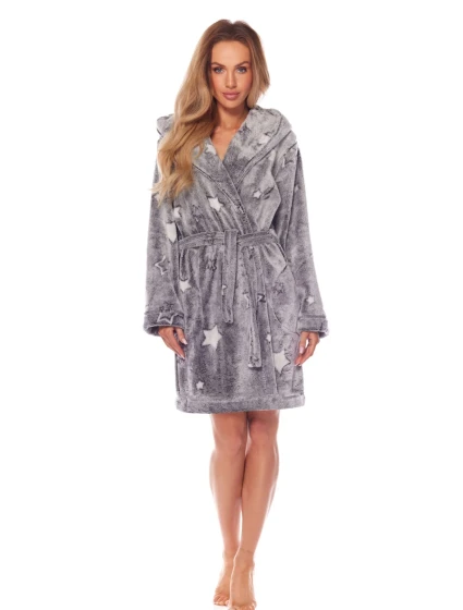 Dámský župan model 20816297 Nela melange - L&L Dámský župan model 20816297 Nela melange - L&L