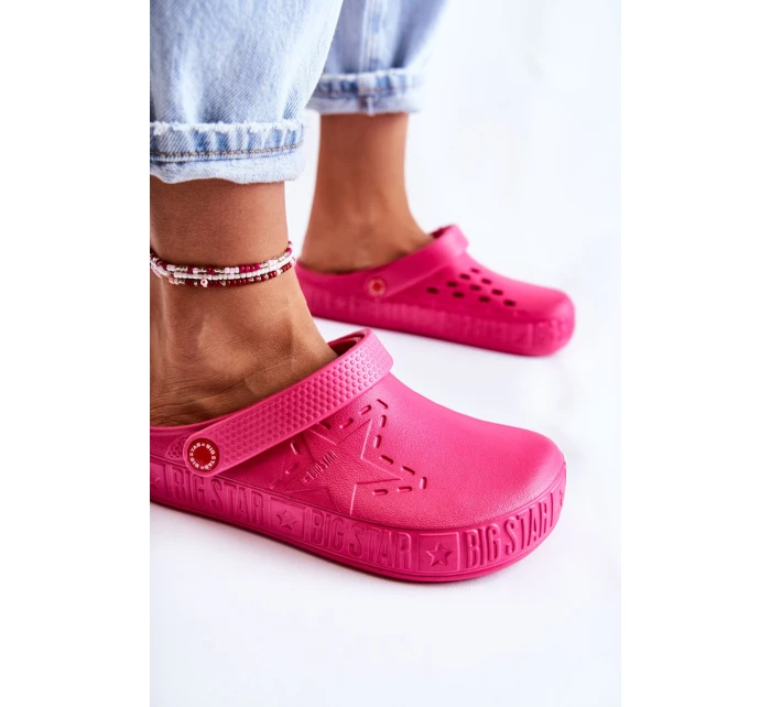 Dámské světlé pantofle Big Star model 21593831 fuchsie - Big Star Shoes