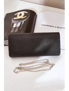 Błyszcząca Torebka Wizytowa Kopertówka Czarna Sastorea