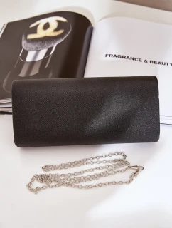 Błyszcząca Torebka Wizytowa Kopertówka Czarna Sastorea