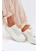 Trampki Damskie Na Platformie Z Eko Skóry Big Star RR274A295 Białe