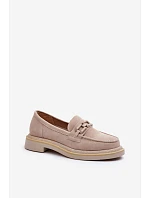 Dámské semišové mokasíny model 22128477 béžové - S.Barski