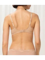 Dámska moderná čipkovaná+bavlnená podprsenka W02 - BROWN - svetlo béžová 00EP - TRIUMPH