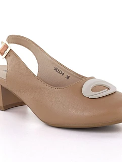 Dámské lodičky s otevřenou špičkou světle hnědé M.Daszynski model 22072499 - M. Daszyński