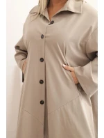 Dámská model 21268081 Plus Size Punto s bavlnou a knoflíky fango - K-Fashion