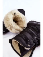 Dámské šněrovací boty do sněhu Progress model 21602444 Černé - Boto Dámské šněrovací boty do sněhu Progress model 21602444 Černé - Boto