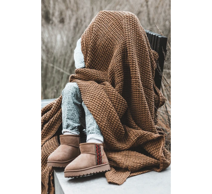 Śniegowce Botki Ocieplane Dziecięce Camel Leonora