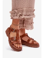 Dámské Sandály Eko Kůže S Přezkami Camel model 21699613 - Boto