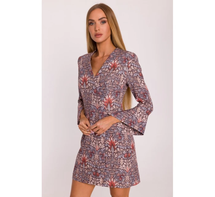 model 21296053 Šaty s potiskem a širokými manžetami model 2 - Moe