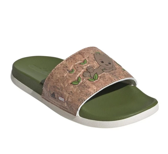 Dětské žabky / nazouváky Adilette Comfort Jr model 21080753 Zelená s hnědou - ADIDAS Dětské žabky / nazouváky Adilette Comfort Jr model 21080753 Zelená s hnědou - ADIDAS