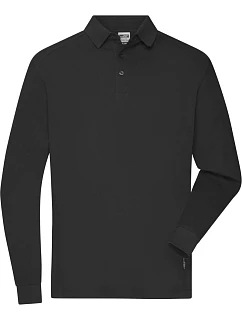 JN Pánské pracovní piqué polo s dlouhým rukávem 02. black model 22533460 - Daiber