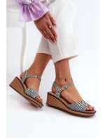 Dámské sandály Na Černobílé model 21657299 - SERGIO LEONE Dámské sandály Na Černobílé model 21657299 - SERGIO LEONE