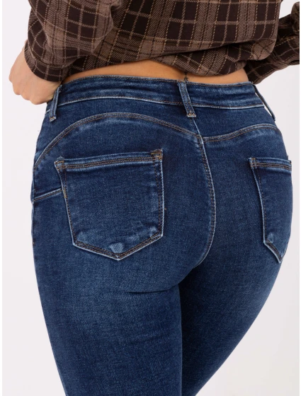 Spodnie jeans SP  ciemny niebieski model 21734265 - FPrice