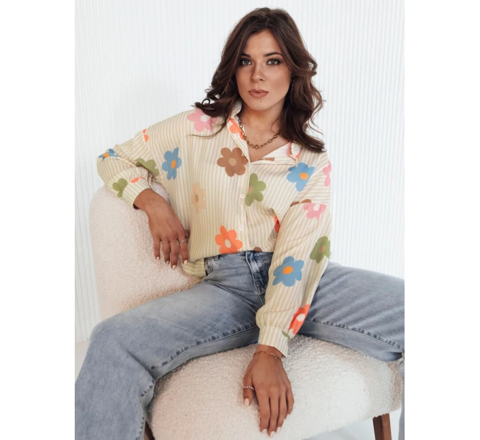 Dámské oversize tričko beige Dstreet model 21972888 - FashionStreet