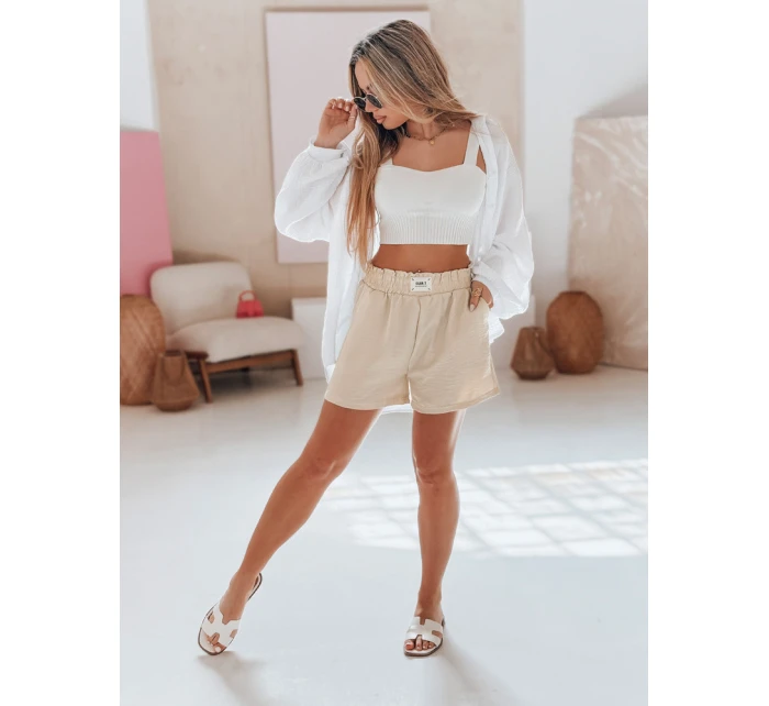 Dámské šortky STYLE beige Dstreet model 21987358 - FashionStreet