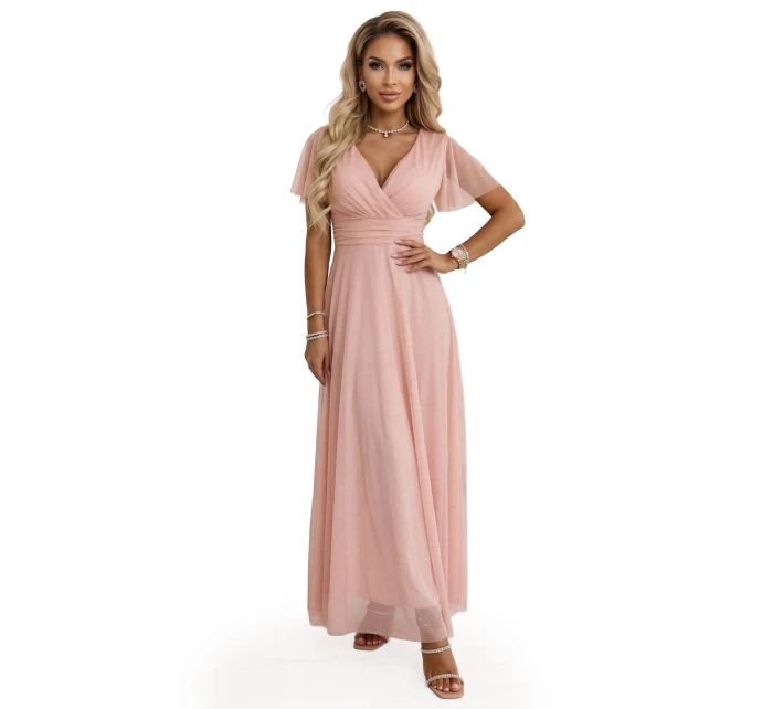 długa  z dekoltem i krótkim  model 22036870 - numoco basic