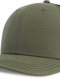 Atlantis Headwear Sonic-S 6-panelová truckerová čiapka 33.0259 olivová/čierna