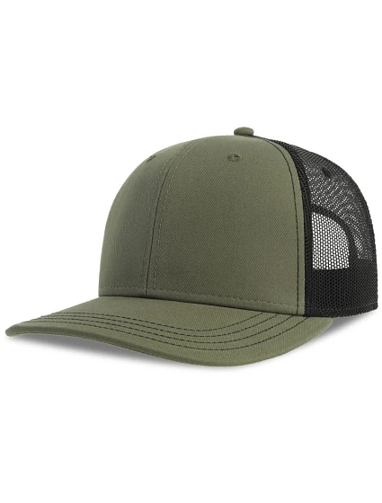 Atlantis Headwear Sonic-S 6-panelová truckerová čiapka 33.0259 olivová/čierna Atlantis Headwear Sonic-S 6-panelová truckerová čiapka 33.0259 olivová/čierna