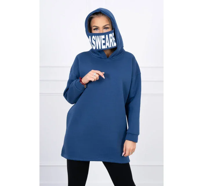 Zateplená mikina s kapucňou z džínsoviny