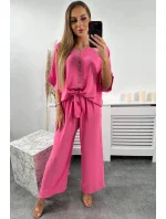 Souprava halenky a kalhot růžová