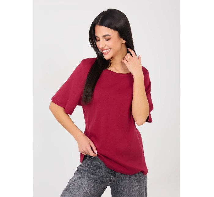 T shirt RV TS model 21888959 bordowy - FPrice