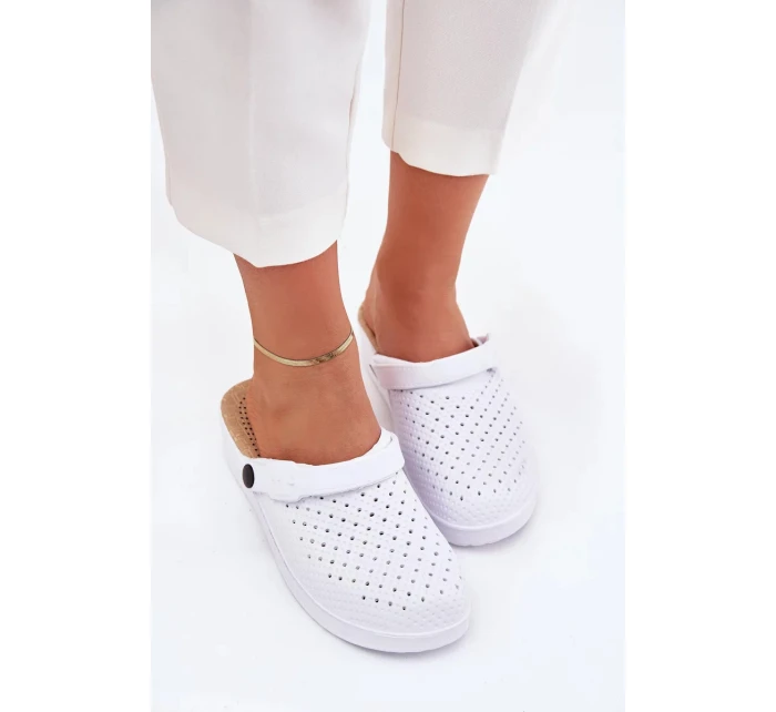 Dámske penové dreváky Faylina - biele