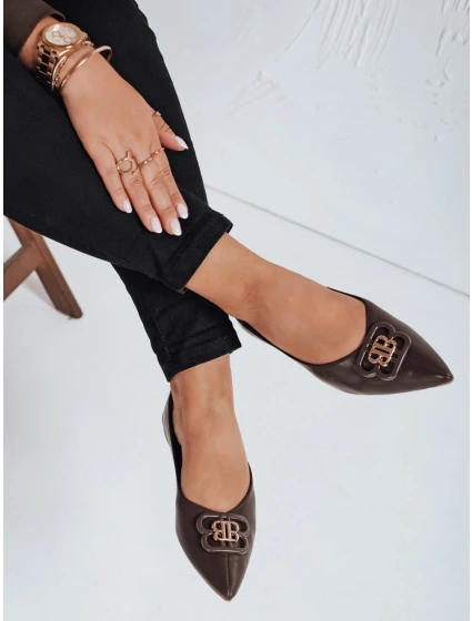 FashionStreet hnedé dámske baleríny ZY1061 FashionStreet hnedé dámske baleríny ZY1061