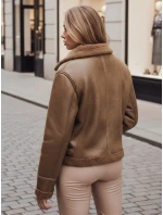 Kurtka damska SOFTSTILL zamszowa z kożuszkiem kamelowa FashionStreet TY4747z Kurtka damska SOFTSTILL zamszowa z kożuszkiem kamelowa FashionStreet TY4747z