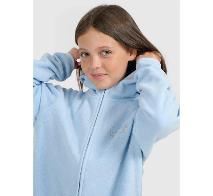 Dívčí volný fleece s kapucí model 21907156 - 4F