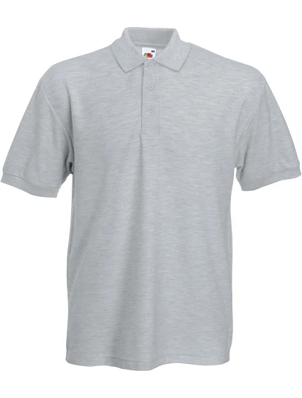 Fruit of the Loom Heavy 65/35 Pique Polo – polo tričko z hrubej bavlny 16.3204, melírovaná šedá Fruit of the Loom Heavy 65/35 Pique Polo – polo tričko z hrubej bavlny 16.3204, melírovaná šedá