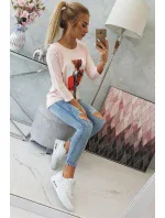 3D halenka pudrově růžová model 18743914 - K-Fashion