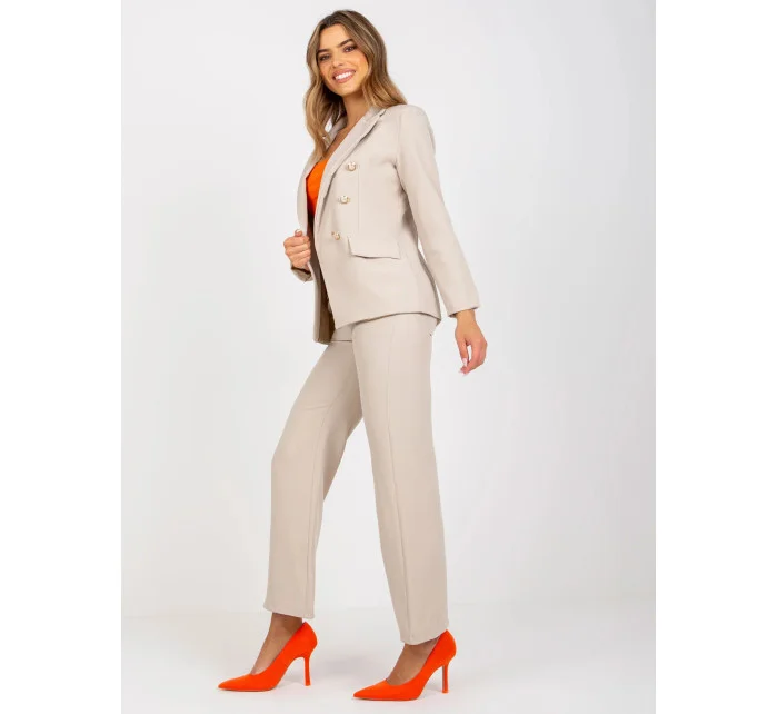 Dámske sako DHJ MA 15555 béžové - FPrice Dámske sako DHJ MA 15555 béžové - FPrice