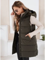 Dámská prošívaná vesta zelená Dstreet model 21966388 - FashionStreet