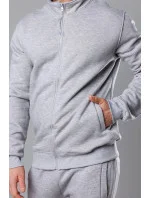 Svetlosivá pánska mikina so stojačikom (68B2002-2)