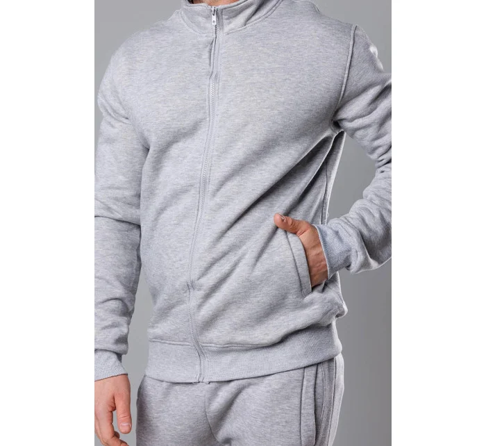 Svetlosivá pánska mikina so stojačikom (68B2002-2)