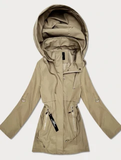 Cienka kurtka z podwijanymi rękawami Goodlookin piaskowa (KK60410-5#)