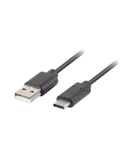Lanberg QC 3.0 kábel CA-USBO-20CU-0010-BK (USB 2.0 typ A - USB typ C ; 1 m; farba čierna)