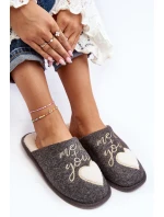 Dámské klasické pantofle s šedé model 21641348 - Boto Dámské klasické pantofle s šedé model 21641348 - Boto