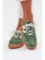 Dámské Velurové Tenisky Na Platformě Zelené model 21703435 - Boto