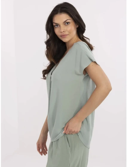 Blúzka D73761M11171B pistáciová Blúzka D73761M11171B pistáciová