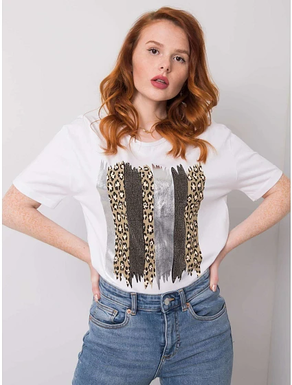 T shirt HB TS model 19373333 biały - FPrice T shirt HB TS model 19373333 biały - FPrice