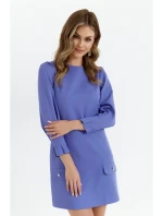 K148 Trapézové šaty - svetlo fialové