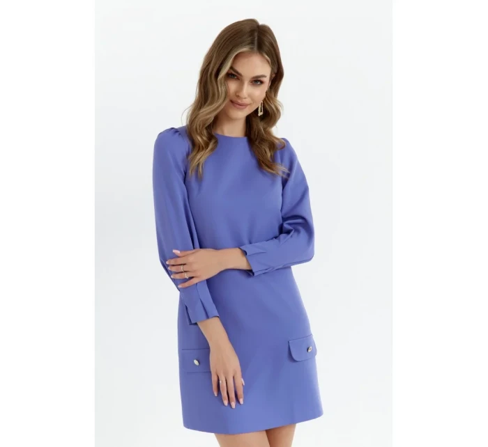 K148 Trapézové šaty - svetlo fialové