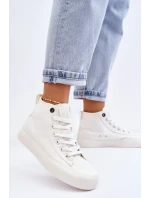 Dámské vysoké tenisky Big Star Fabric LL274445 Bílé