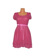 PROM Dámske párty a plesové šaty stredne dlhé ružové - Ružová - OEM
