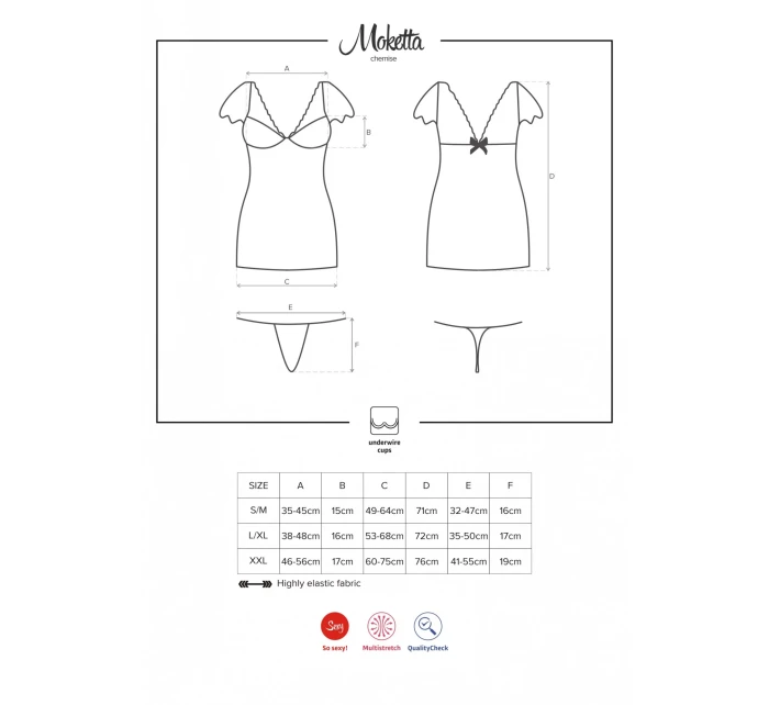 Výnimočná košieľka Moketta chemise purple - Obsessive