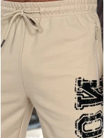 Pánsky khaki set s potlačou FashionStreet AX0801 Pánsky khaki set s potlačou FashionStreet AX0801