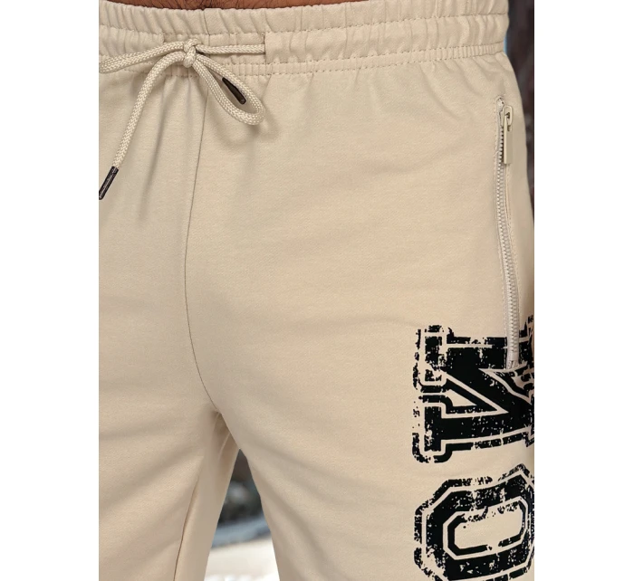 Pánsky khaki set s potlačou FashionStreet AX0801 Pánsky khaki set s potlačou FashionStreet AX0801