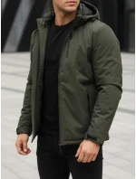 Pánska zimná bunda s kapucňou zelená FashionStreet TX5118 Pánska zimná bunda s kapucňou zelená FashionStreet TX5118