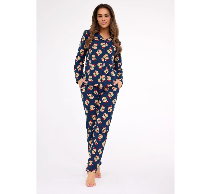 Cornette pyžamo 482/459 Teddy 5 dĺžka/r Vianoce S-2XL dámske nezapnuté